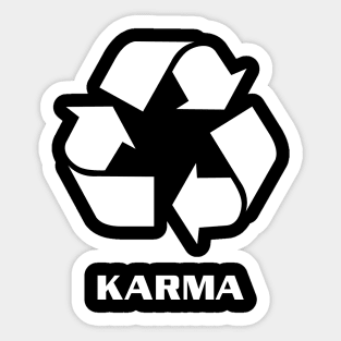 Karma Recycling Funny Design Sticker